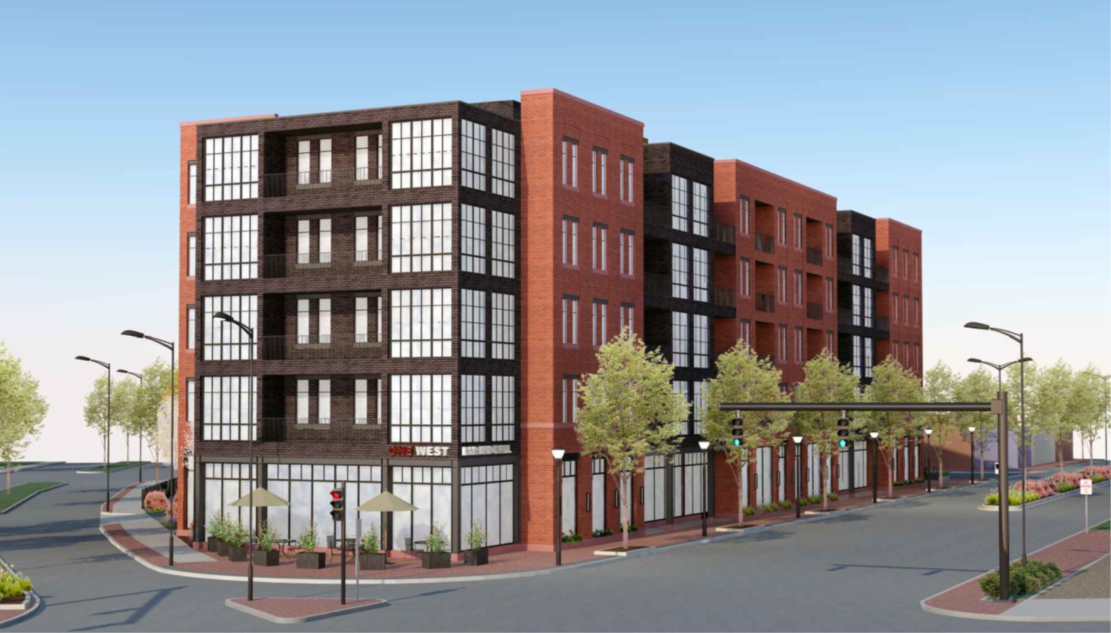 Prospect Place Main Street Elevation (View from East)