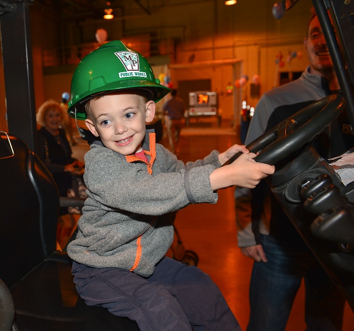 Public Works 2014 Open House Boy in Green Hat