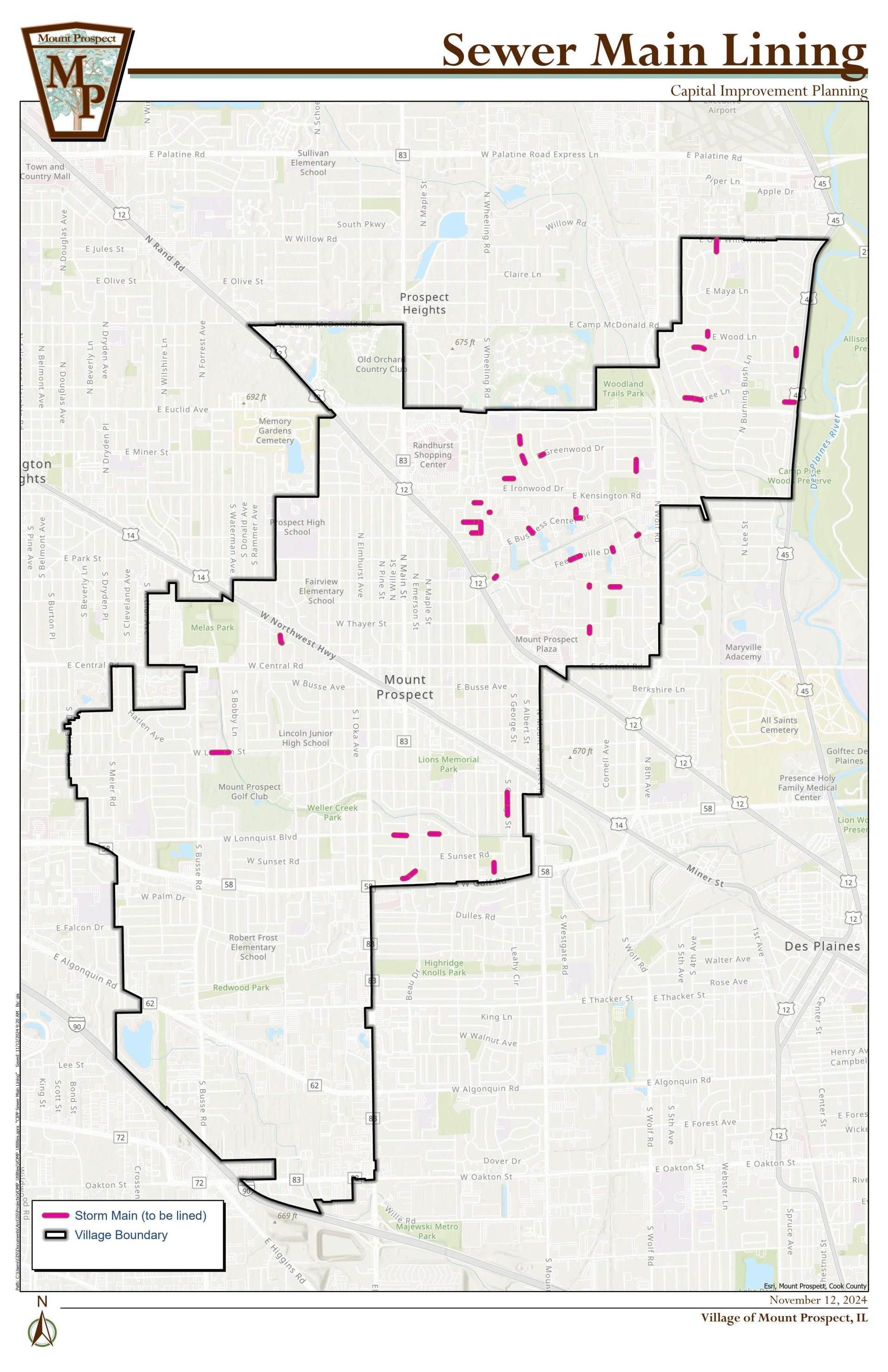 Storm Sewer Main Lining_Map