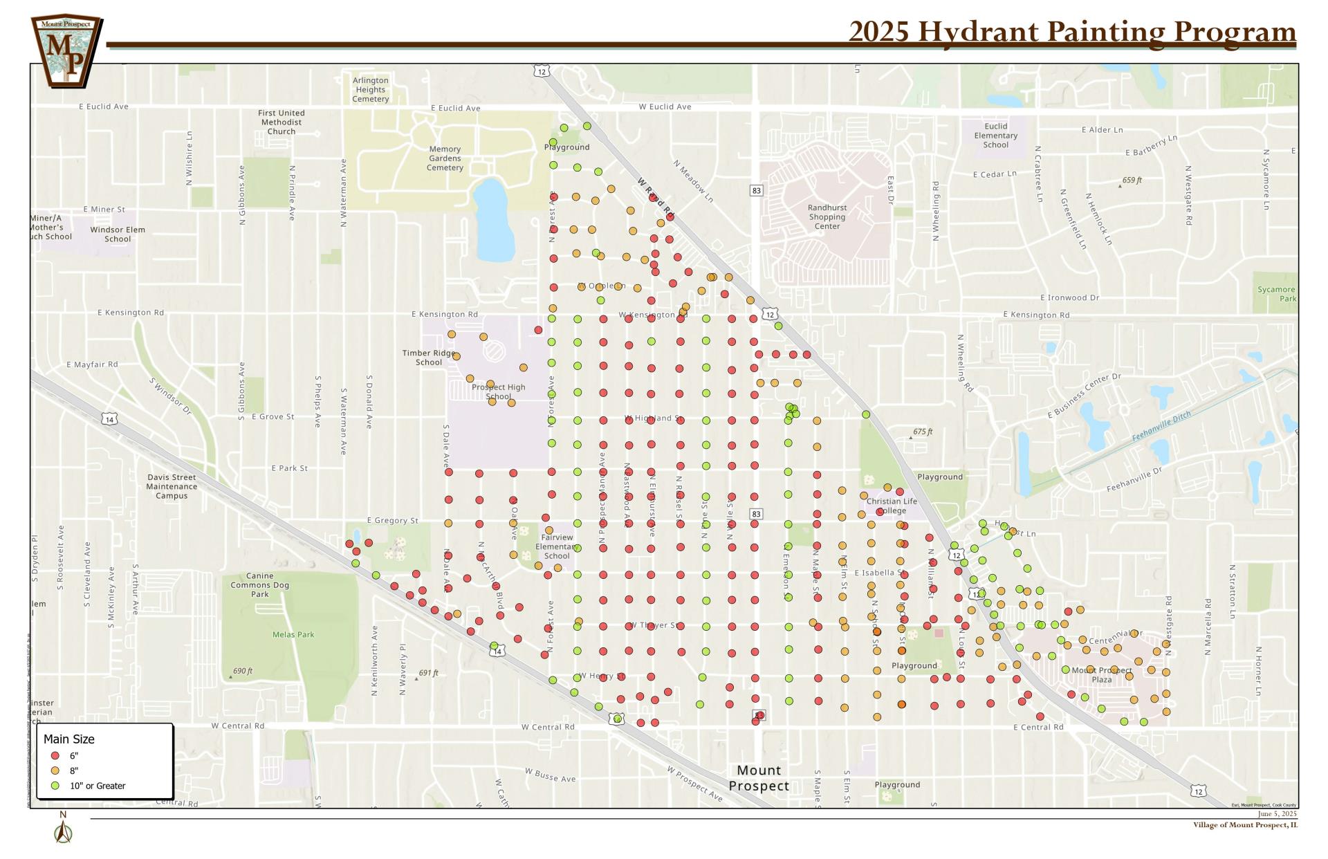 2025 Hydrant Painting Map