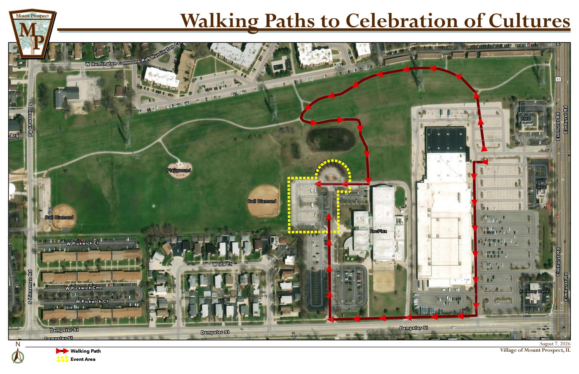 Map of Celebration of Cultures Walking Paths