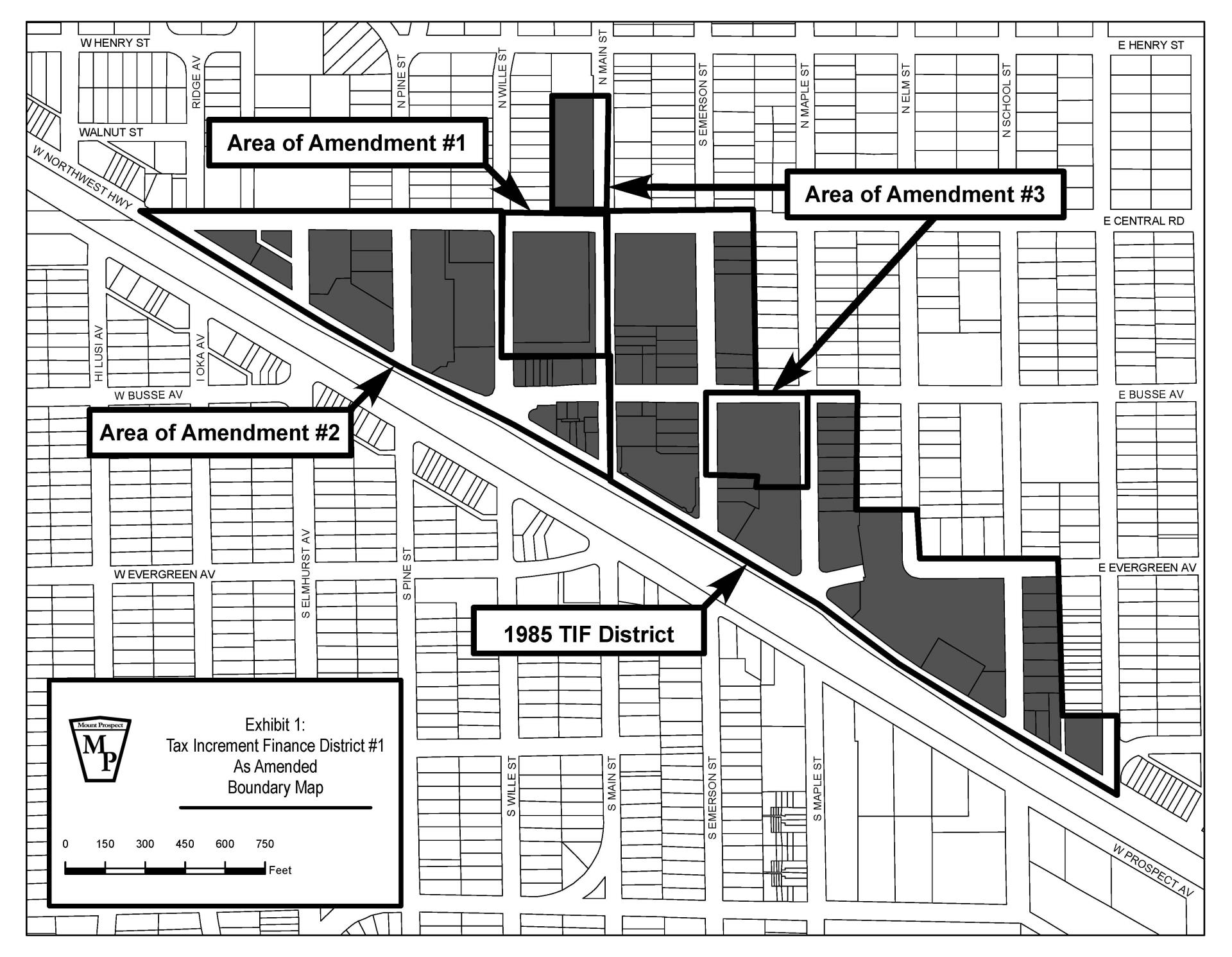 Downtown TIF 1 Boundary Map
